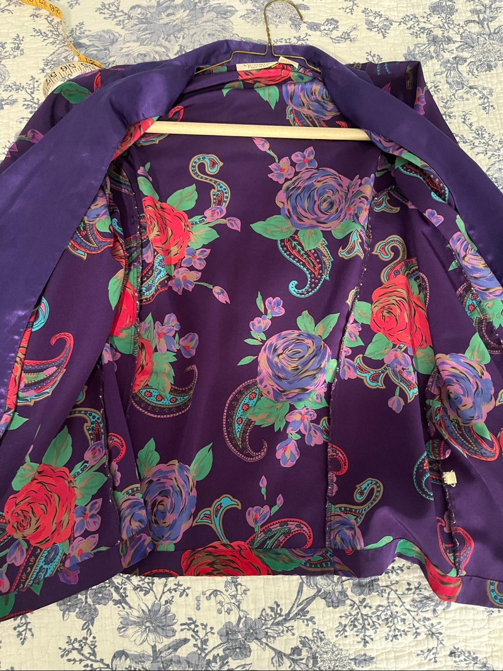 Victoria secret vintage purple floral kimono - Picture 5 of 5